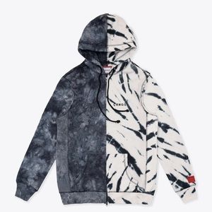 CHNGE oversized tie dye zip up hoodie